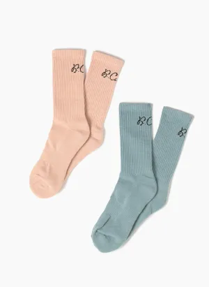 2-Pack Socks Pink/Blue