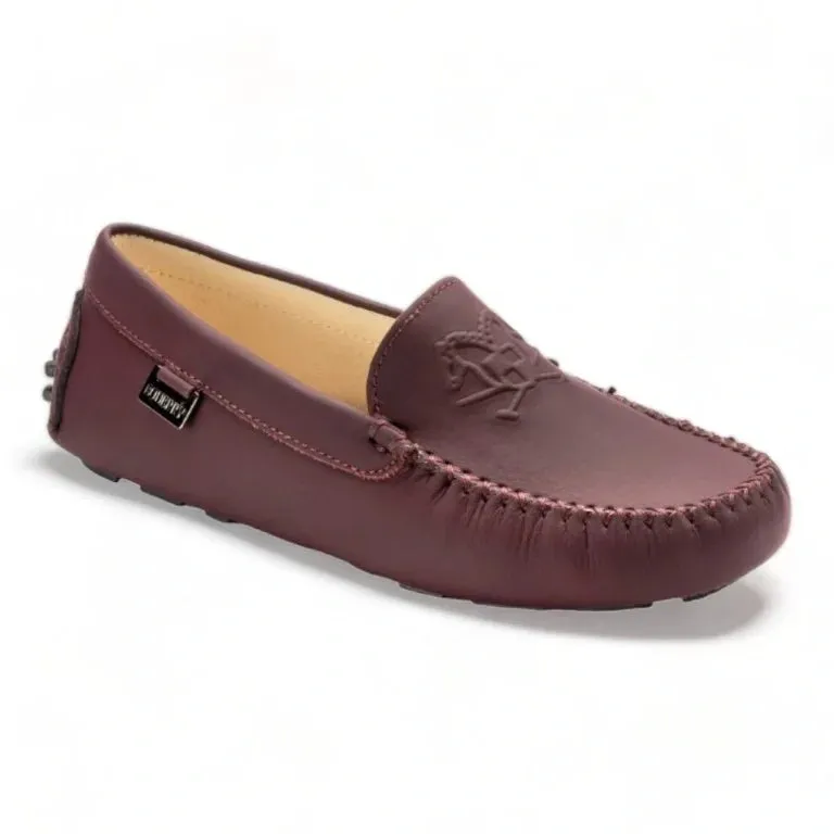 2517 - Bordo Sahara Leather Soft Loafer for Girl by London Kids