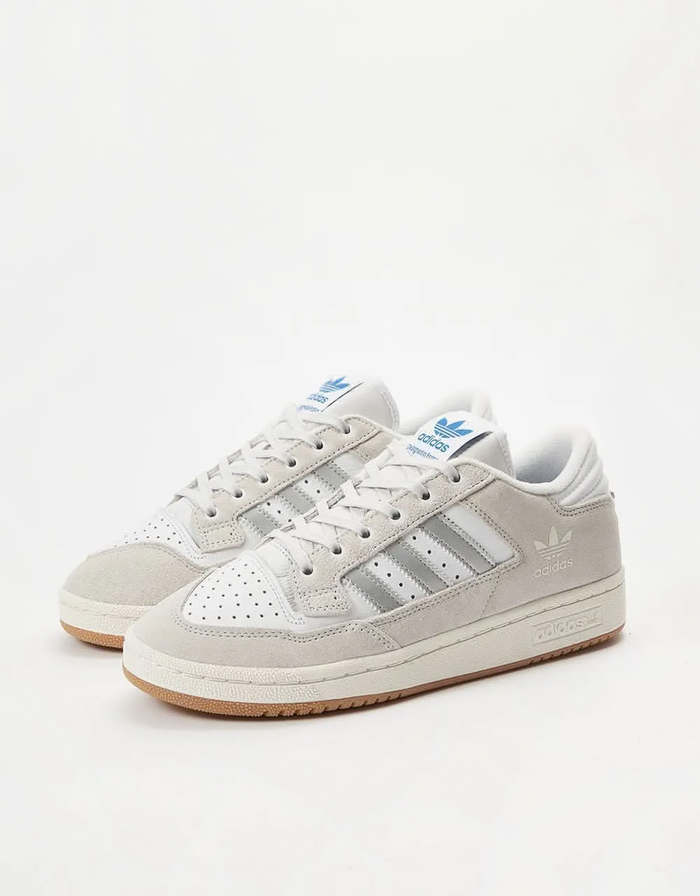 adidas Centennial 85 Low ADV Skate Shoes - Crystal White/Matte Silver/White