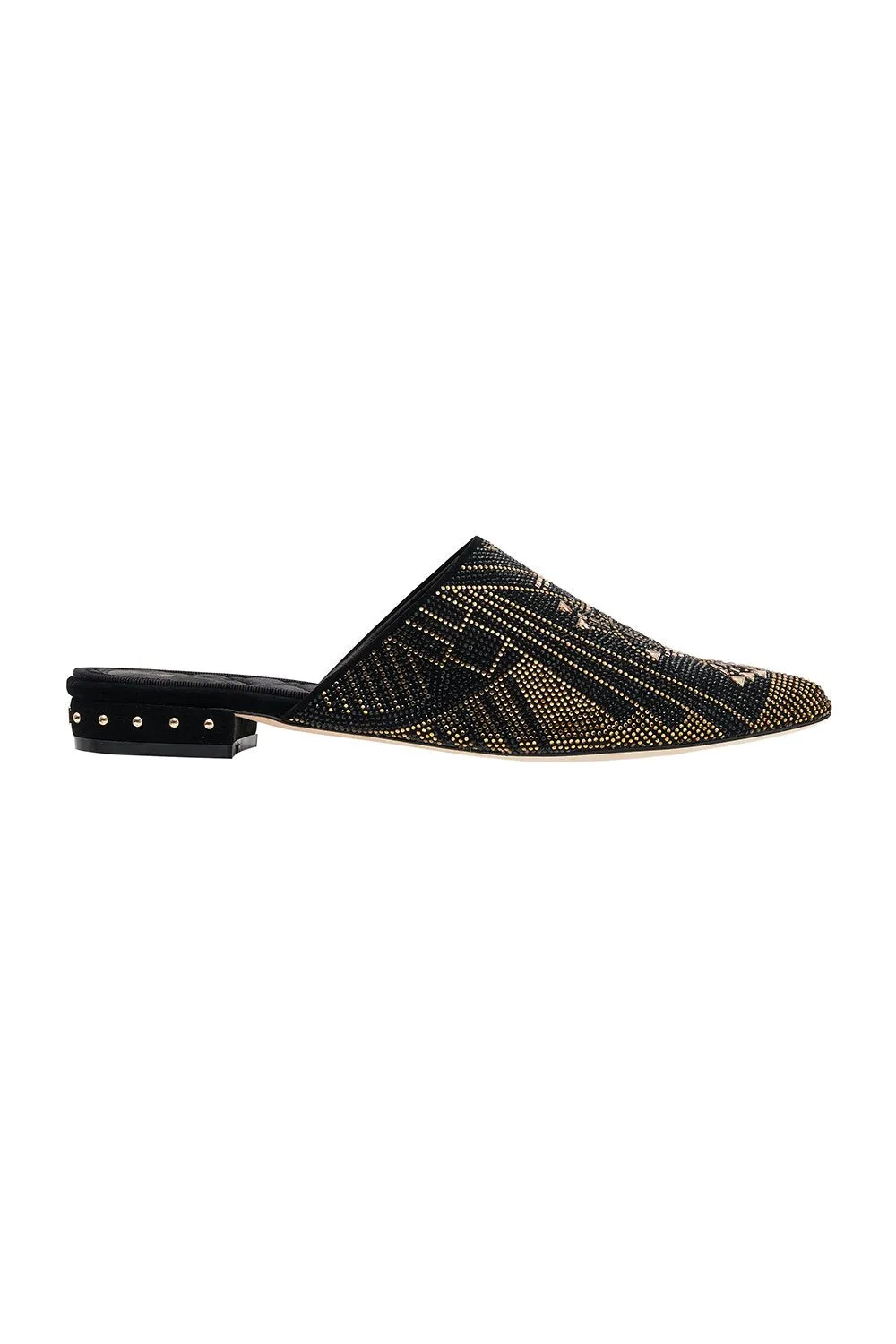 AZTEC CRYSTAL SLIPPER LUXE BLACK