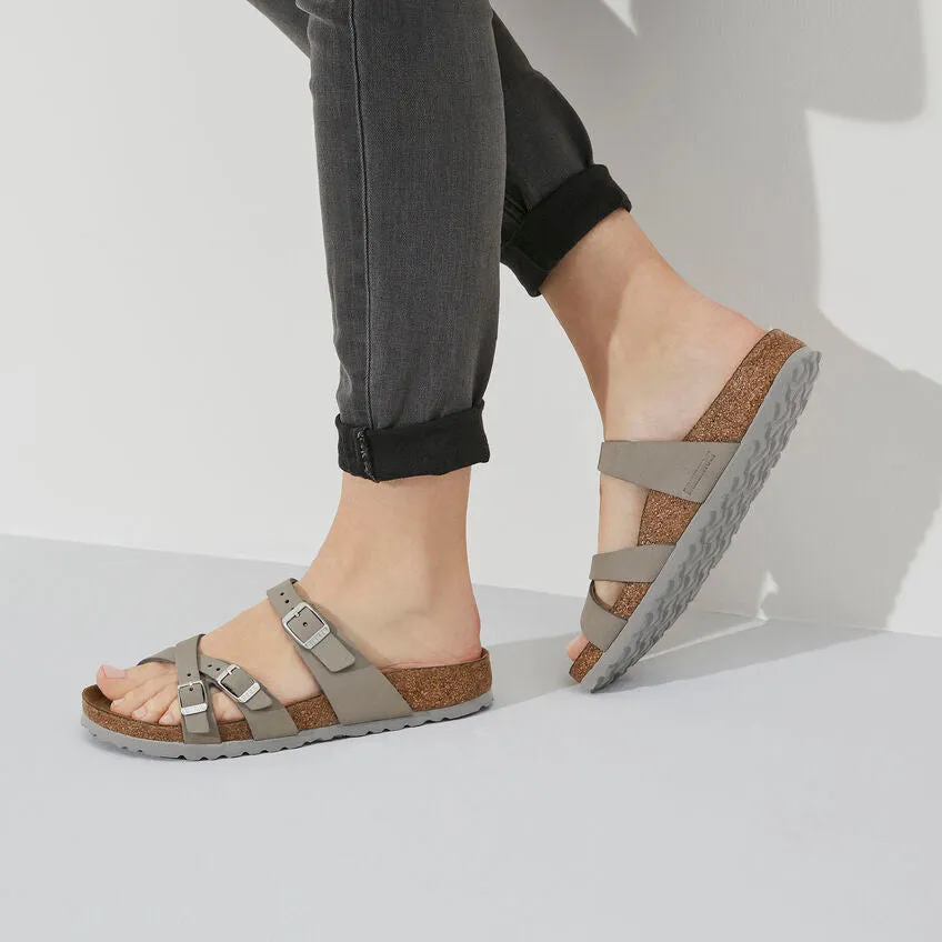 'Birkenstock' Women's Franca Soft Bed Leather Sandal - Dove Grey