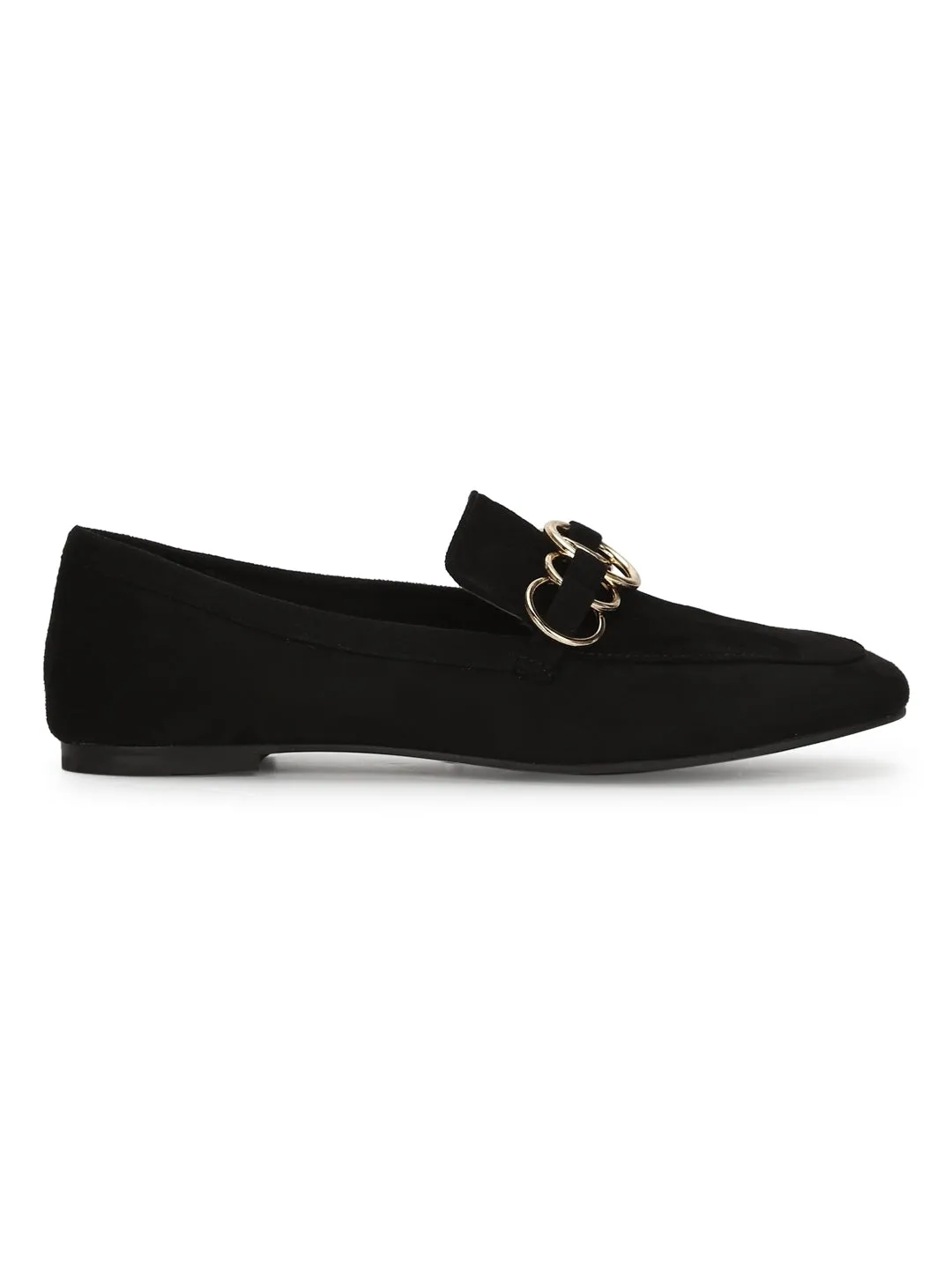 Black Micro Golden Chain Loafer