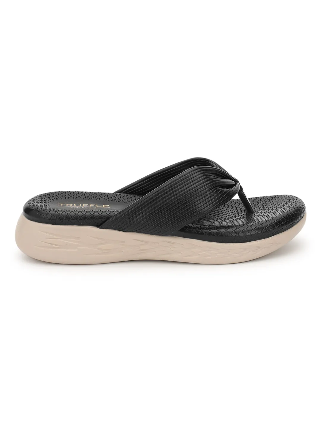 Black PU Slip-On Flats (TC-ST-023-BLK)