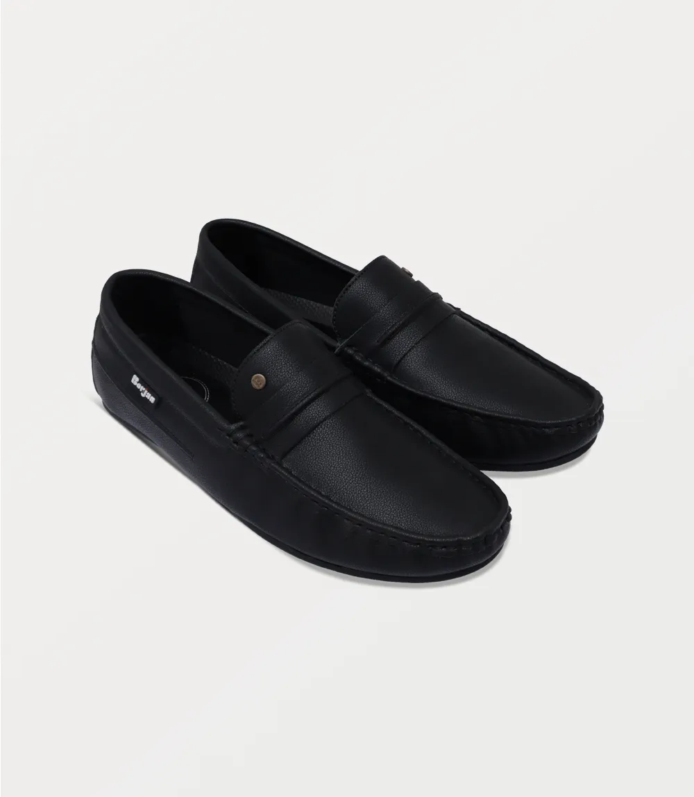 BM6793-BLACK-Men Moccasin