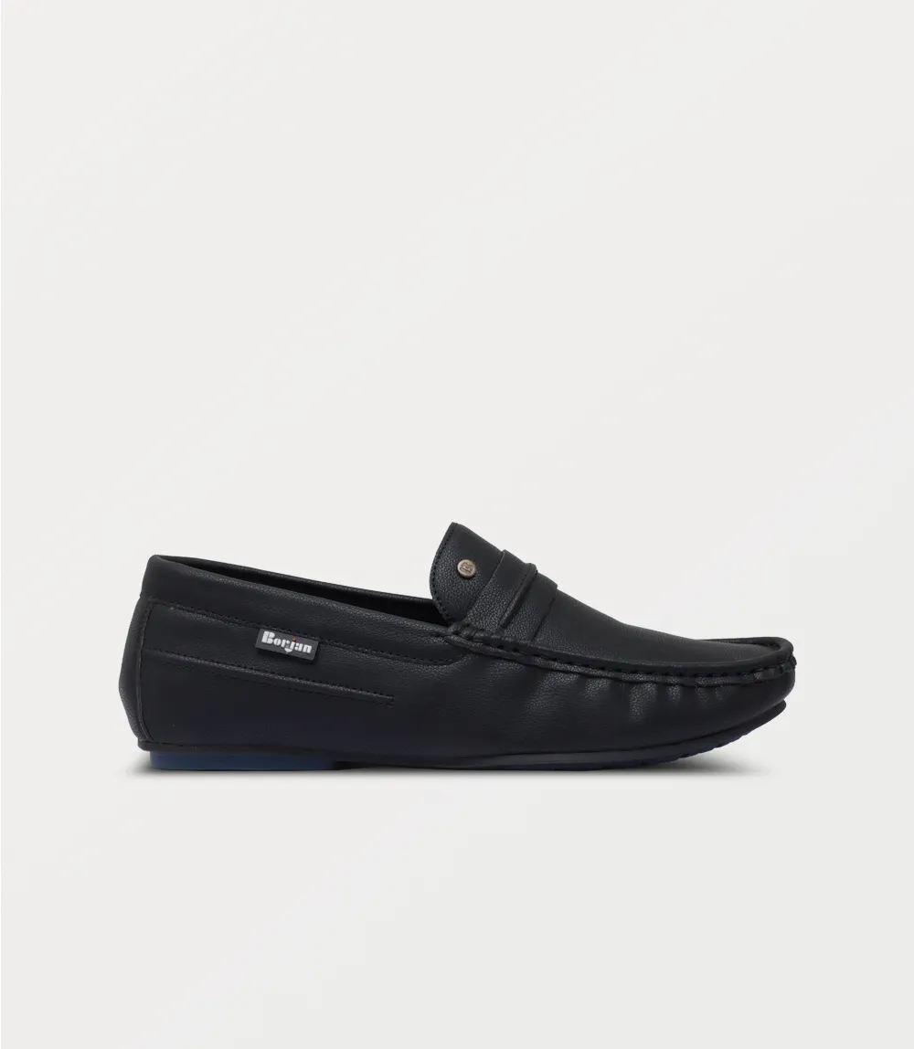 BM6793-BLACK-Men Moccasin