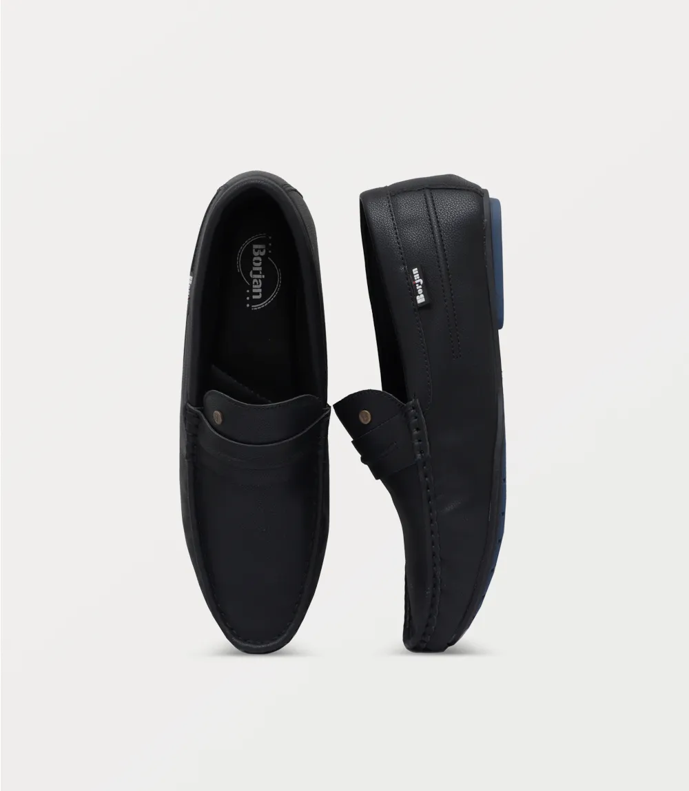 BM6793-BLACK-Men Moccasin