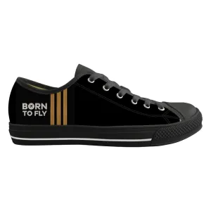 Born To Fly 3 Lines Designed Canvas Shoes (Men)