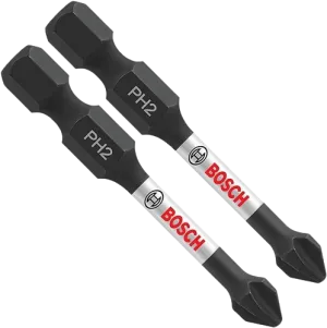 Bosch Impact Tough 2" Phillips #2  Power Bits - 10 Pack