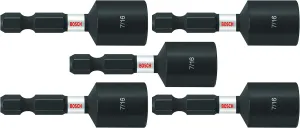 Bosch Impact Tough 7/16" x 1-7/8" Nutsetter - 5 Pack