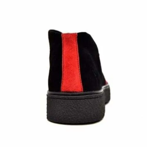 British Walkers Playboy Trinidad Men's Two Tone Red and Black Suede