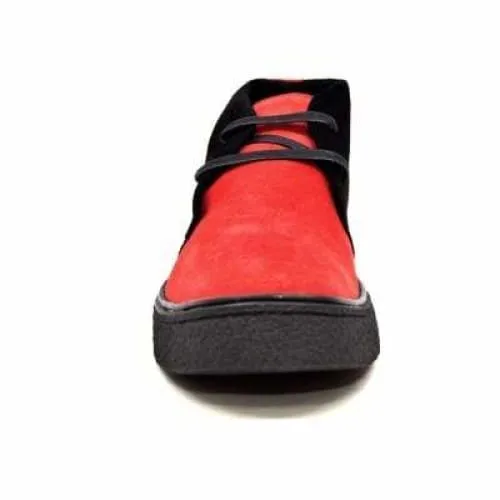 British Walkers Playboy Trinidad Men's Two Tone Red and Black Suede