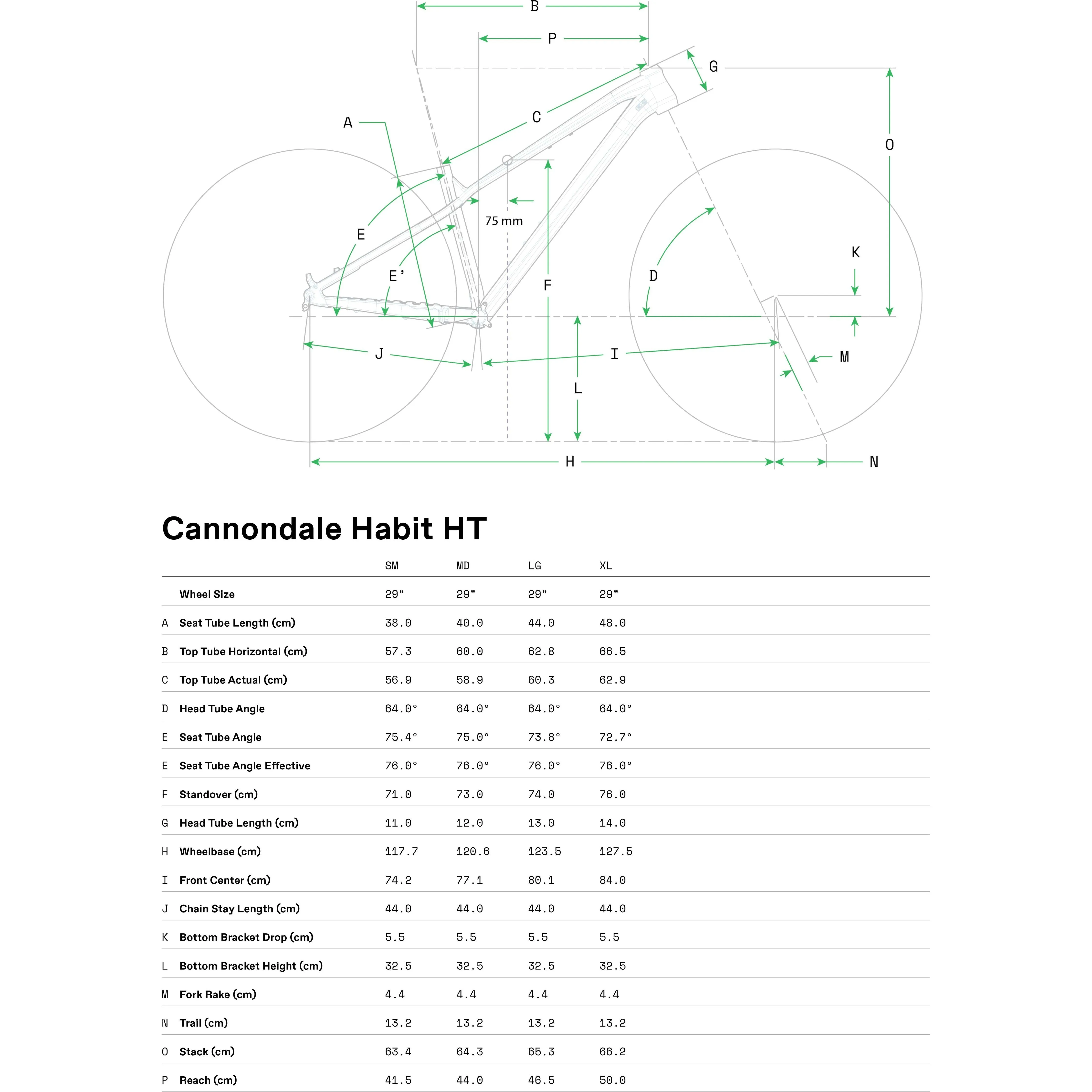 Cannondale Habit HT 1 Mountain Bike 2023 - Mercury