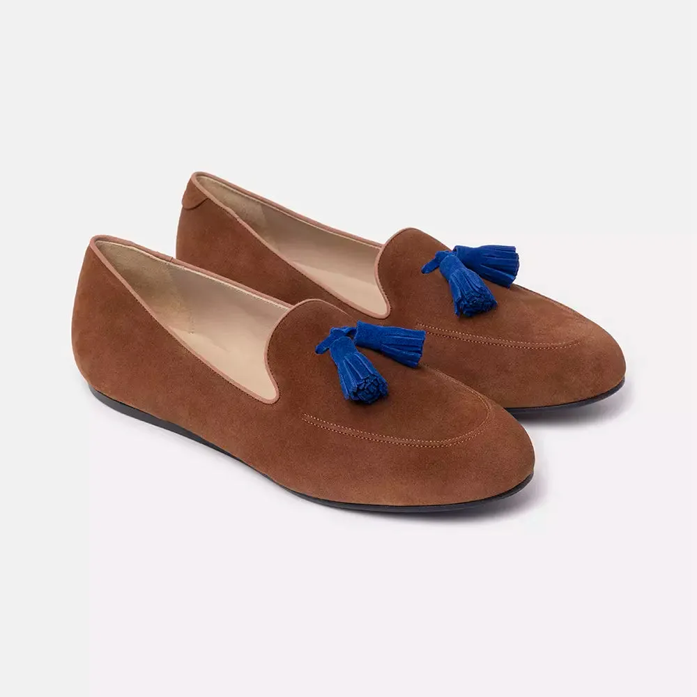 Charles Philip Elegant Suede Tassel Moccasins