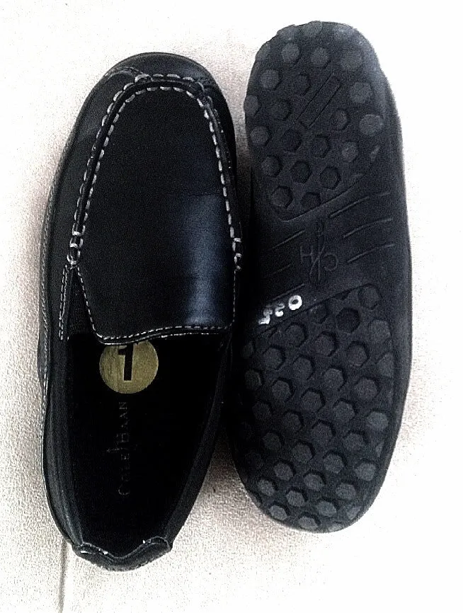 Children's Cole Haan 'Finley'- Black Slip-On Loafer Shoes- size 1