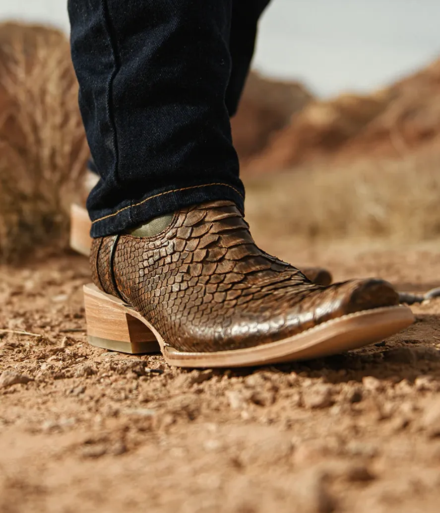 CORRAL MENS BROWN PYTHON BOOTS STYLE A4287