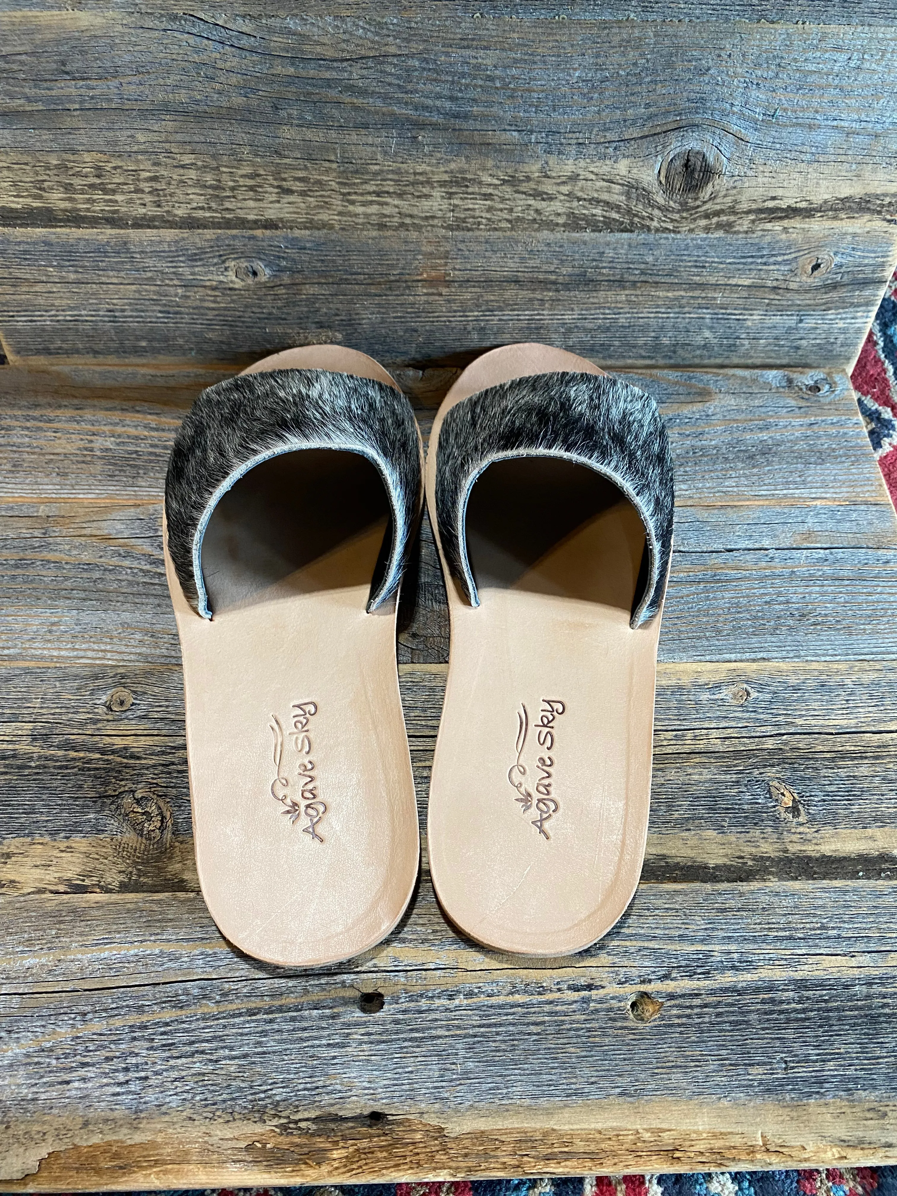 Cowhide Flats - Salt & Pepper