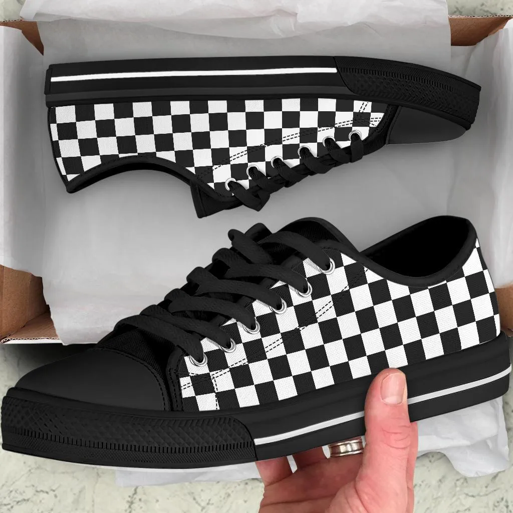 Custom Sneakers-Black and White Series 107