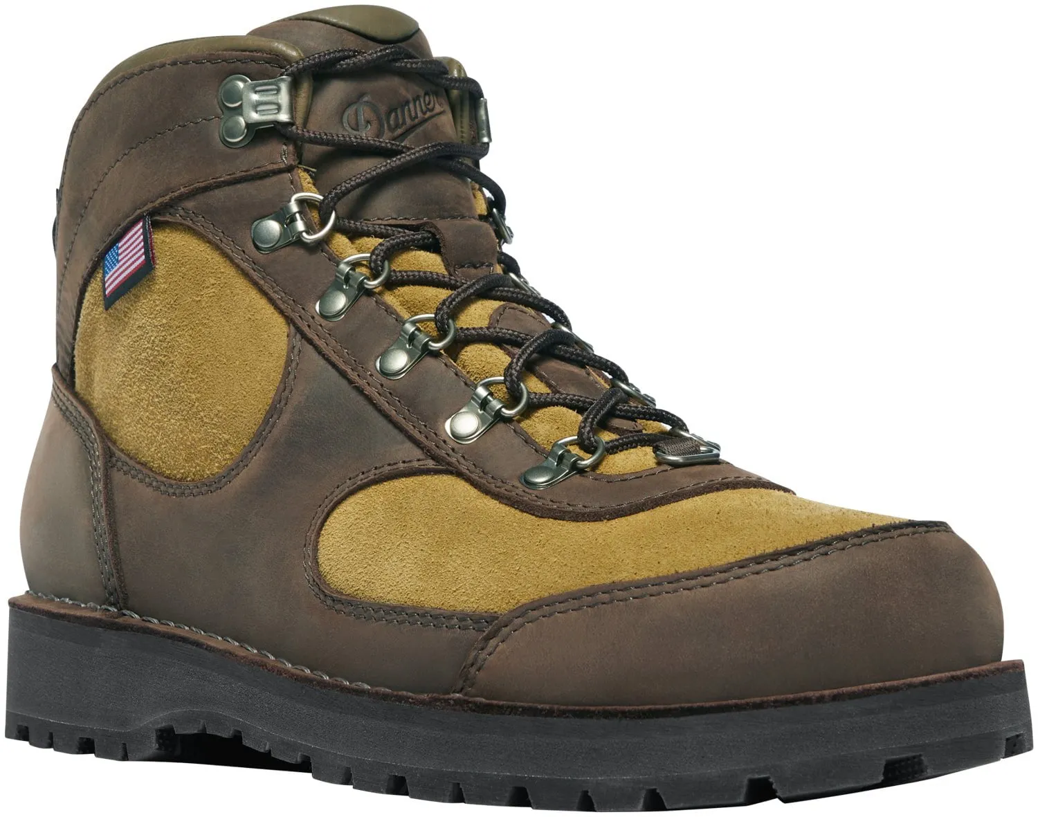 Danner Mens Cascade Crest GTX Turkish Coffee/Moss Green Leather Hiking Boots