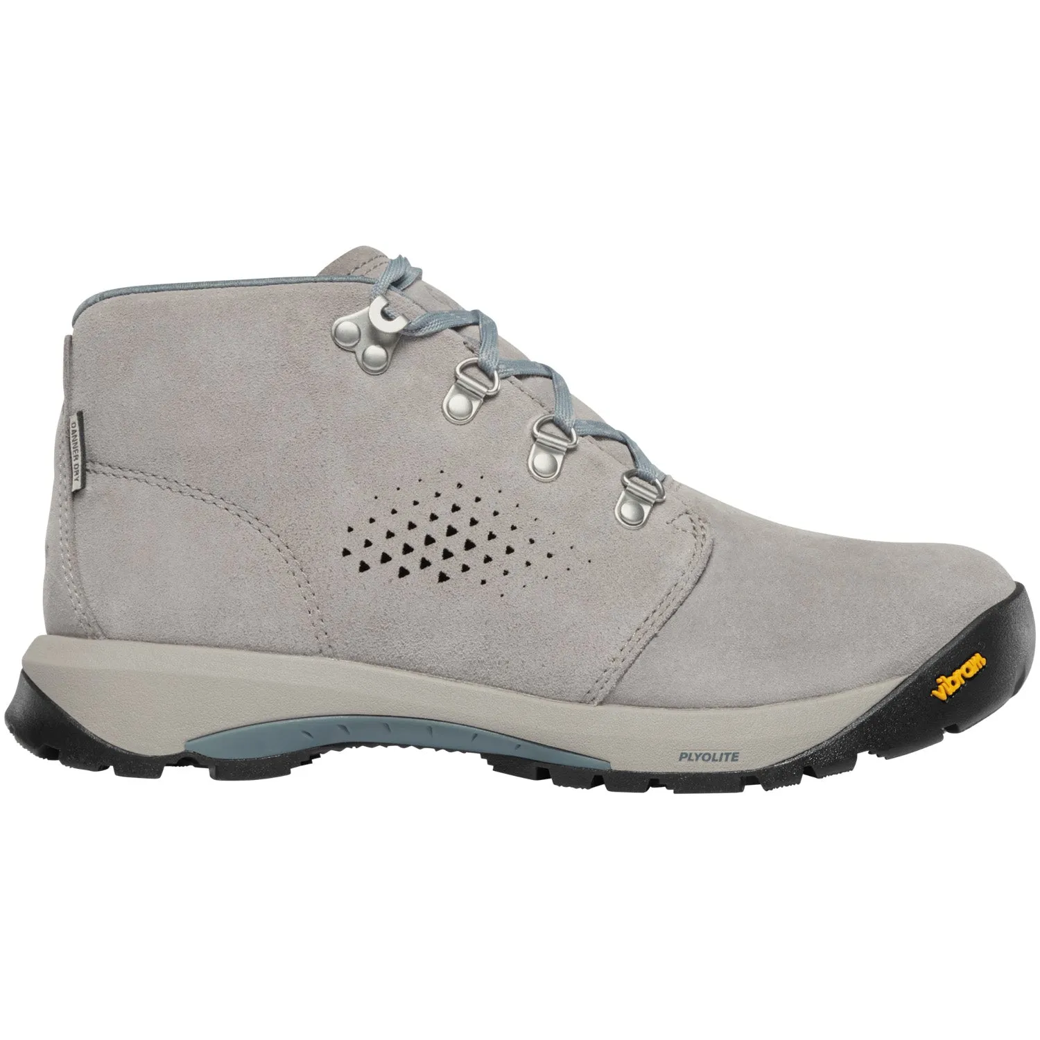 Danner Womens Inquire Chukka Driftwood/Stormy Weather Suede Hiking Boots