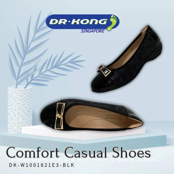 DR.KONG WOMEN COMFORT FLAT SHOES DK-W1001821E3-BLK(RP : $179)