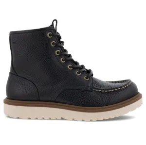 Ecco Staker Leather Women's Ankle Moc Toe Boots