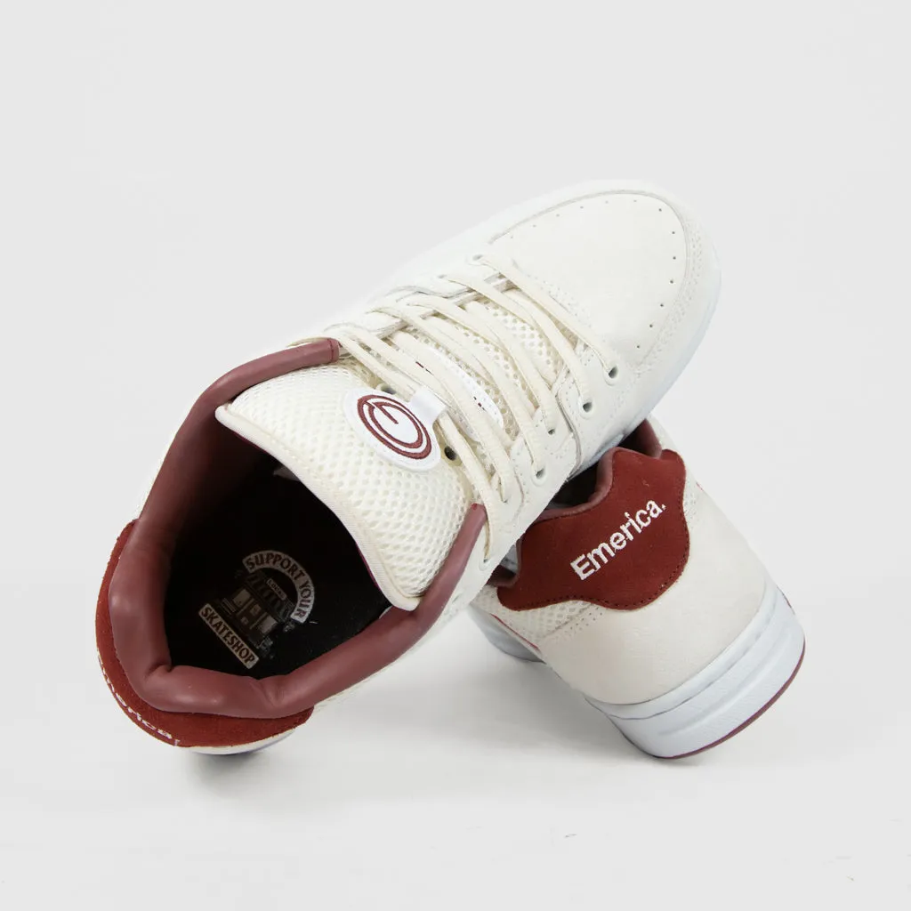 Emerica - OG-1 Skate Shop Day (SSD) Shoes - White / Burgundy