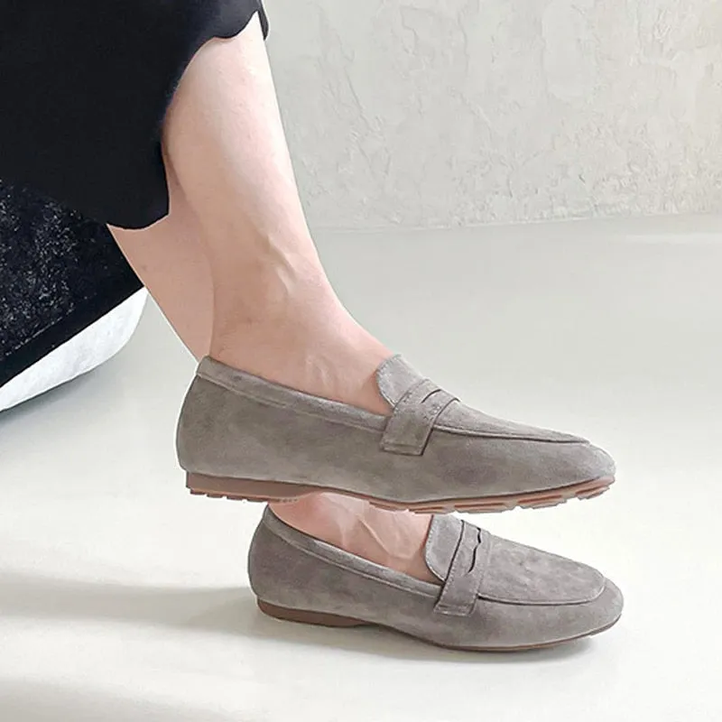 Faux Suede Casual Loafers Single Shoes Women  Summer Autumn Fashion Slip on Shoes Girls Moccasin Mules Office Ladies Flats