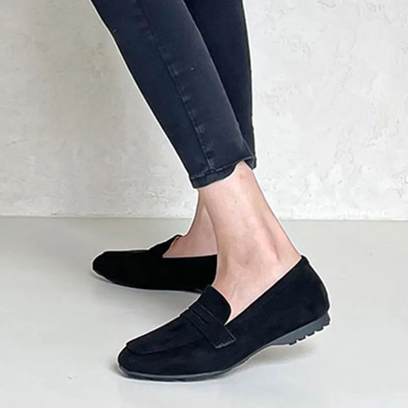 Faux Suede Casual Loafers Single Shoes Women  Summer Autumn Fashion Slip on Shoes Girls Moccasin Mules Office Ladies Flats