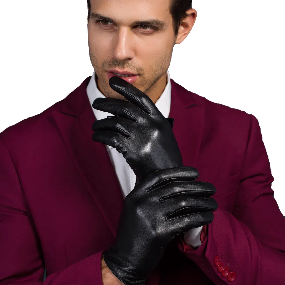 Genuine Leather Gloves Touch Screen Fashion Driving Gloves