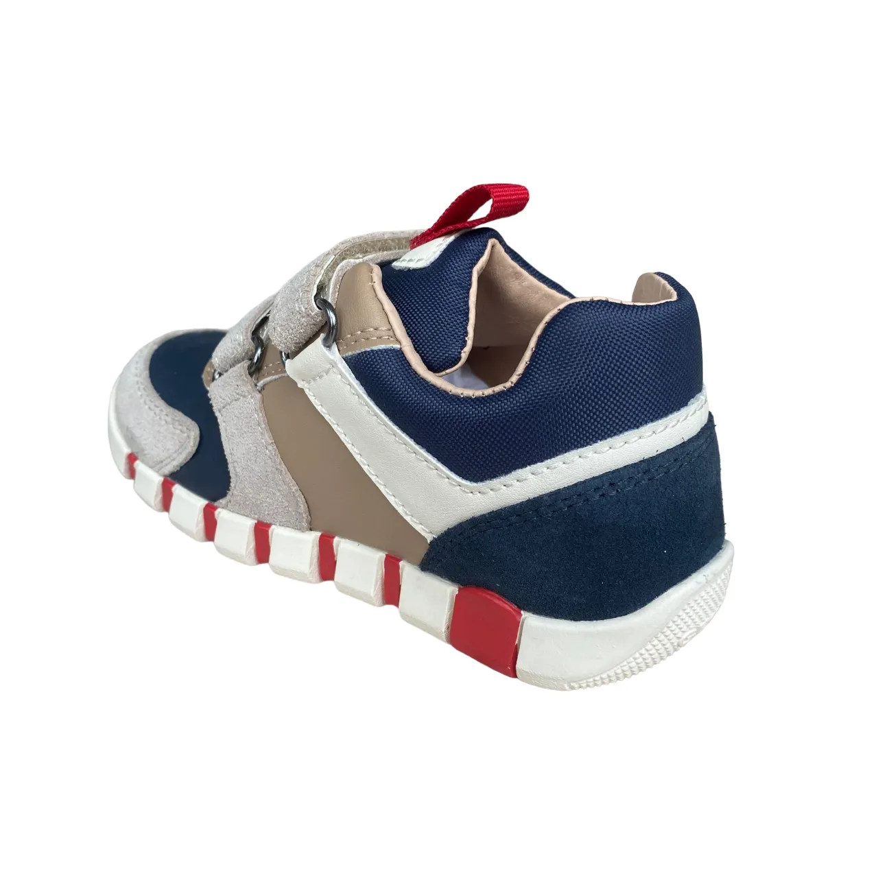 Geox scarpa sneakers da bambino Iupidoo B3555D 022BC C0819 beige-blu