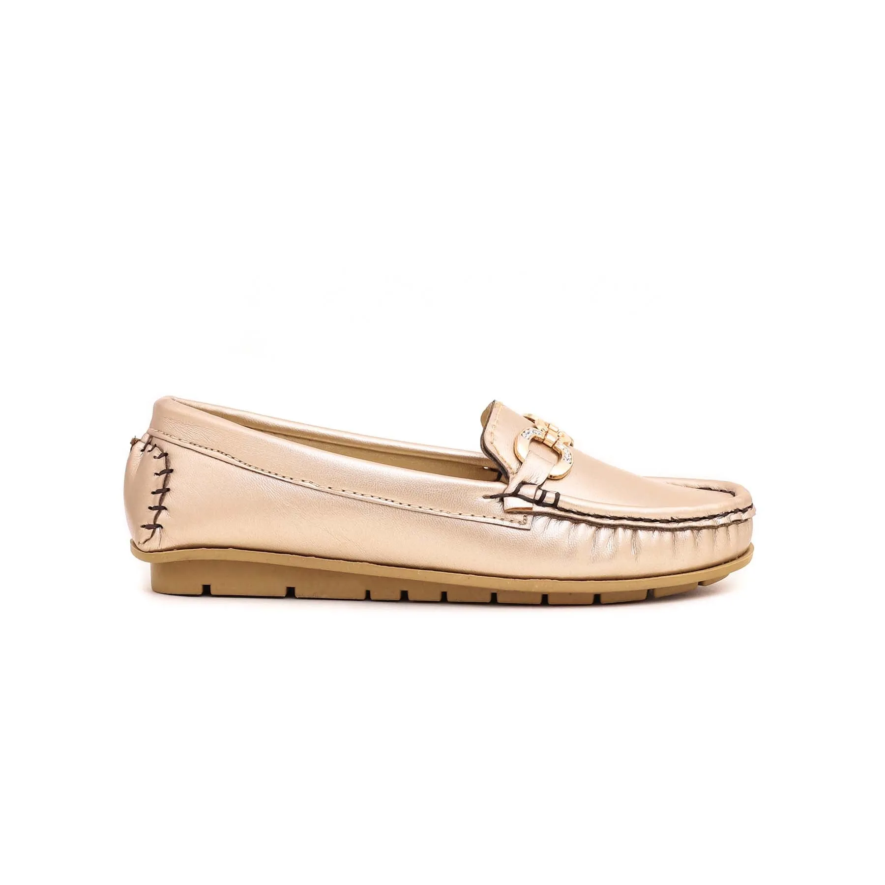 Girls Golden Formal Moccasin KD0385