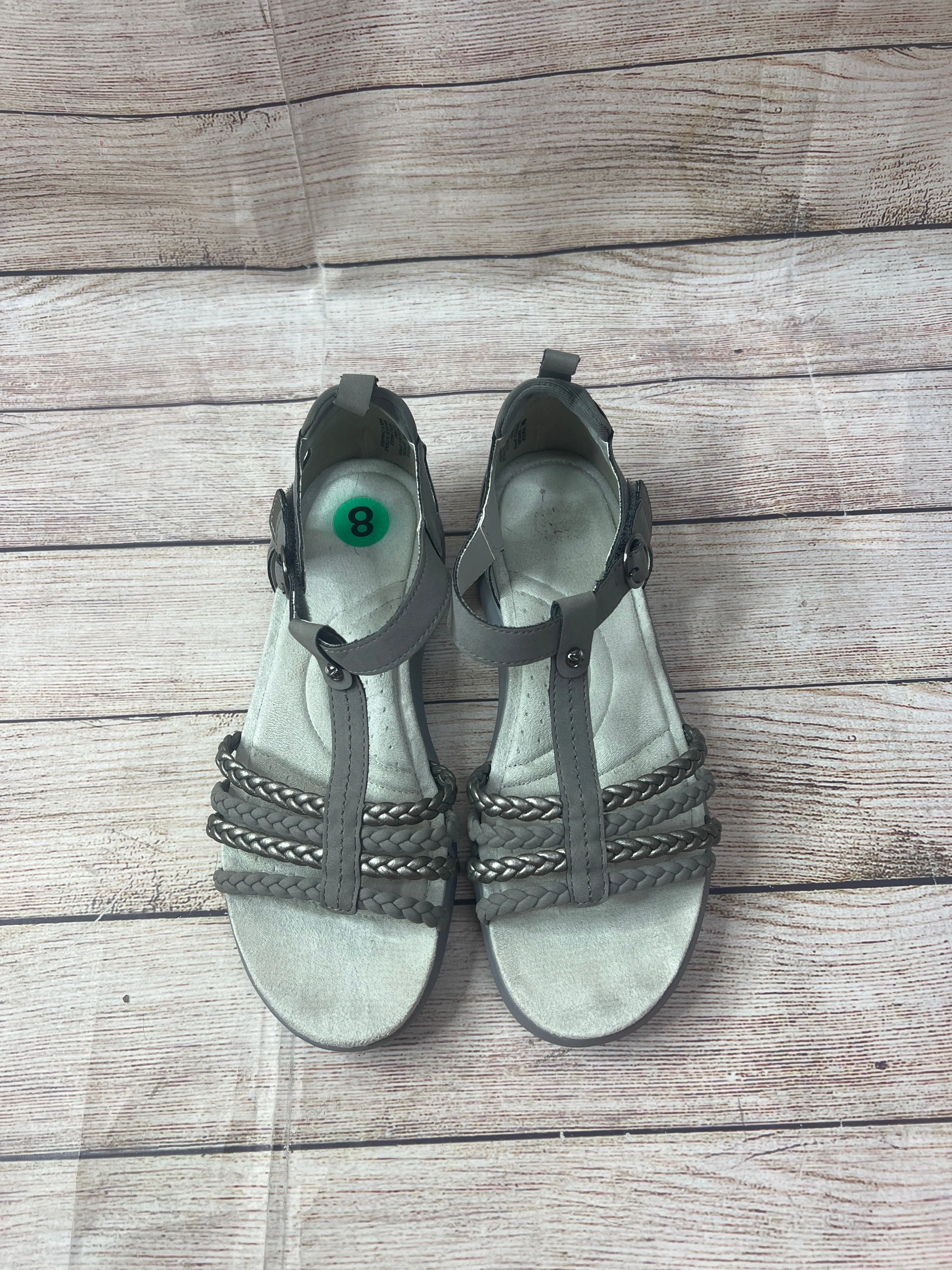 Grey Sandals Flats Jbu By Jambu, Size 8