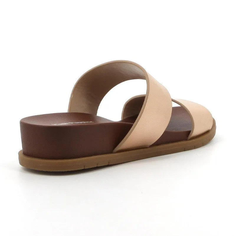 Hush Puppies Leather Edith Strap Sandals - Rose Gold