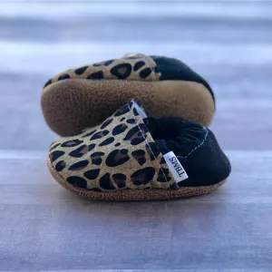 Infant Tan Leopard Moccasins