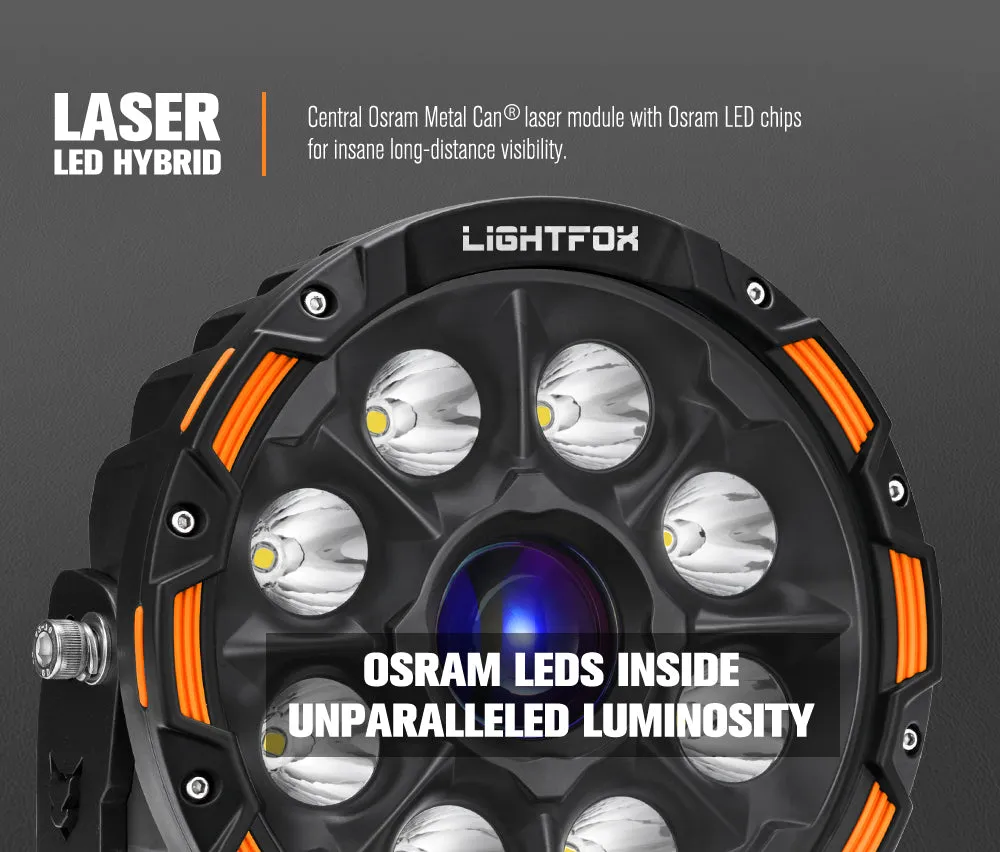 Lightfox 7 inch 9 inch Osram Laser LED Driving Lights