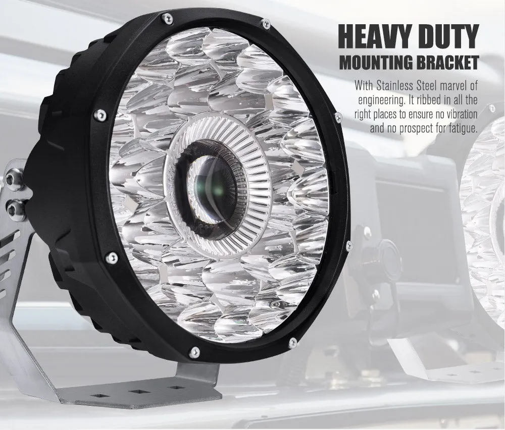 Lightfox 9inch LED Driving Light 1 Lux @ 1,799m IP68 17,370 (Pair)