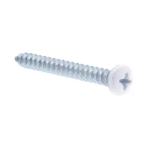 Malco PO8X2ZWG 2" (Length) #2 Phillips Oval (Head Size) Painted Zip-In Register Sheet Metal Screws, White (50 Pack)