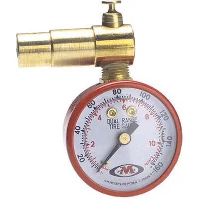 Meiser Presta-Valve Dial Gauge with Pressure Relief