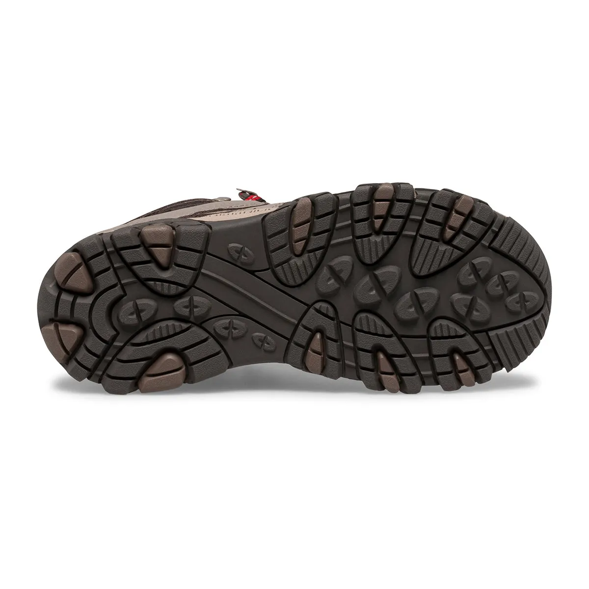 Merrell Kids Moab 3 Waterproof Mid Trail Boots (Boulder/Red) (UKJ11-UK6)