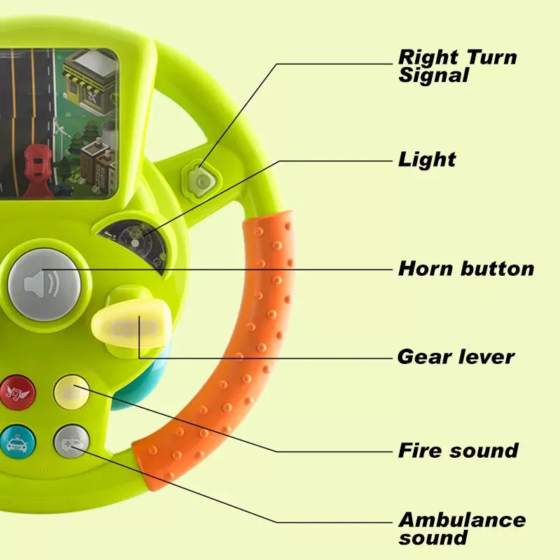 Musical Steering Wheel With Light & Music for Kids  - car racing steering for kids playmaster toys