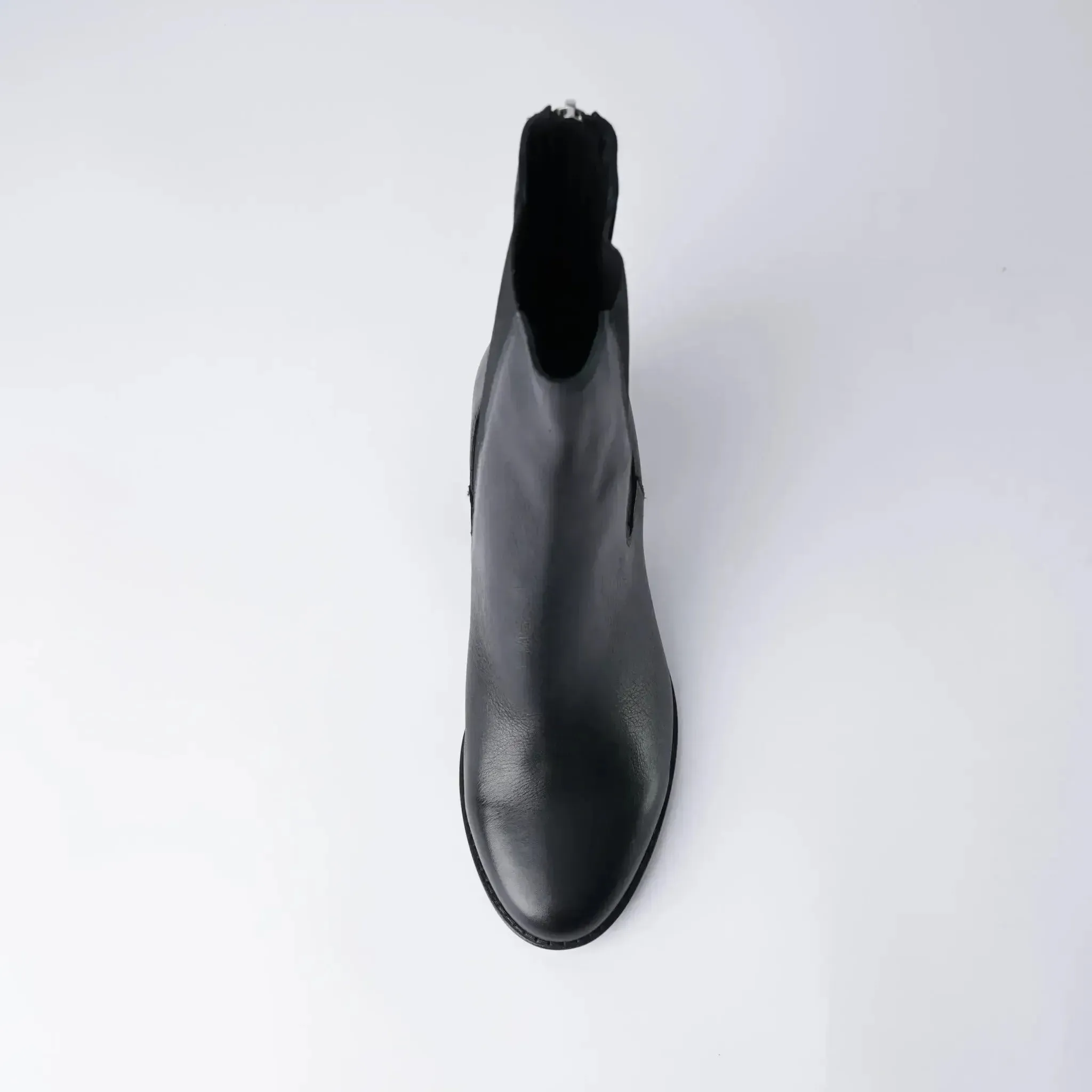 Mycah Black Leather Ankle Boots