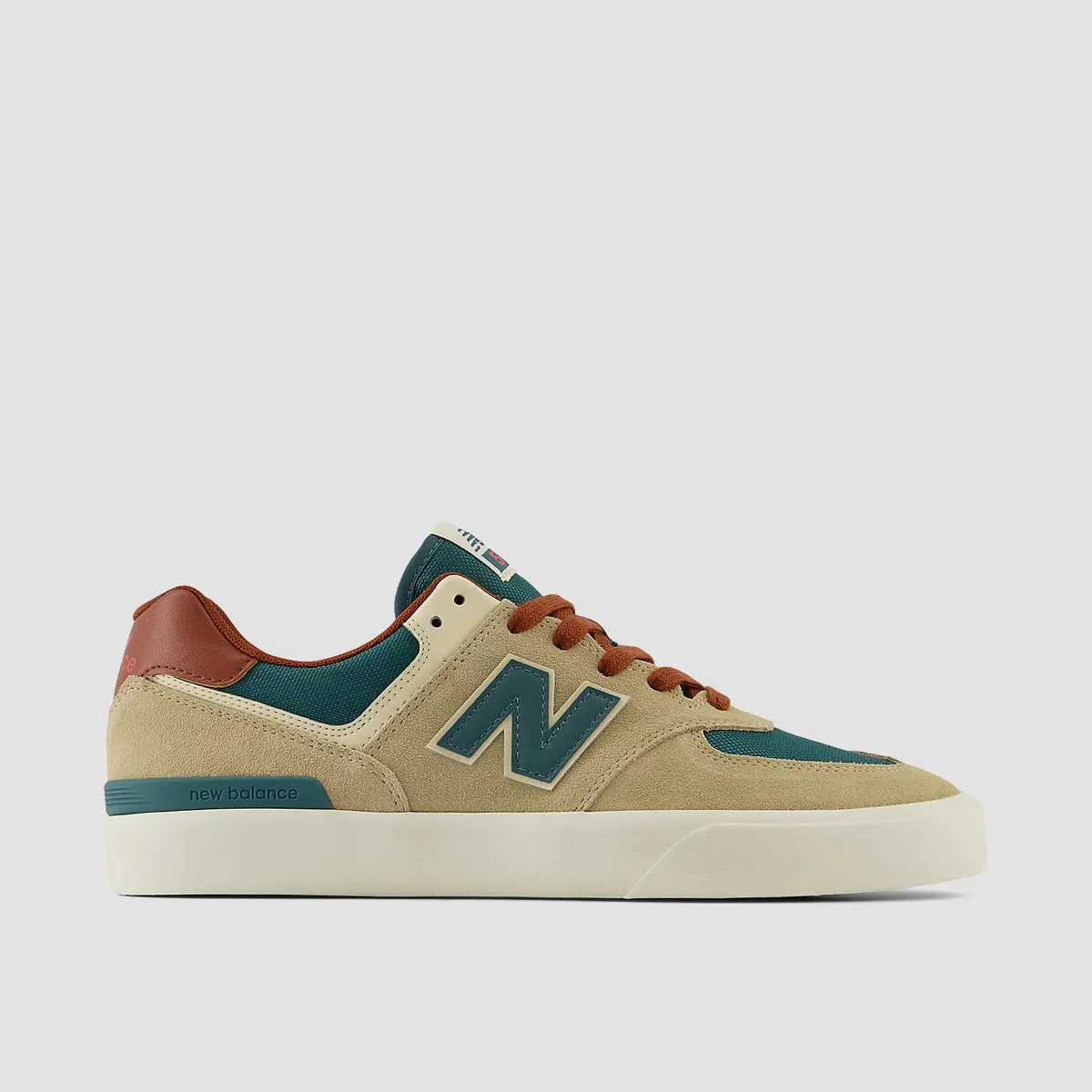 New Balance Numeric 574 Shoes - Tan/Forest Green