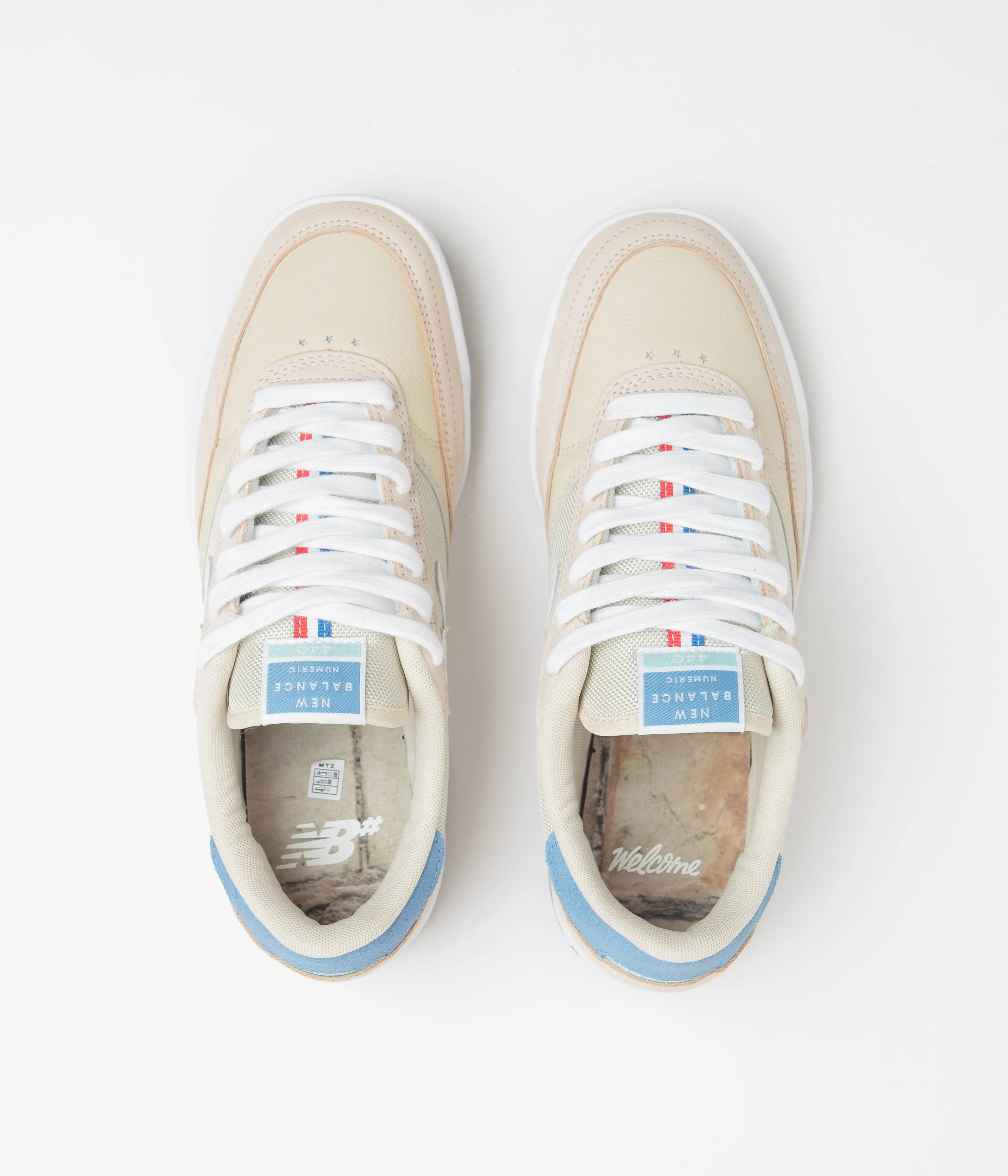 New Balance Numeric x Welcome 440 Shoes - Sea Salt / Red