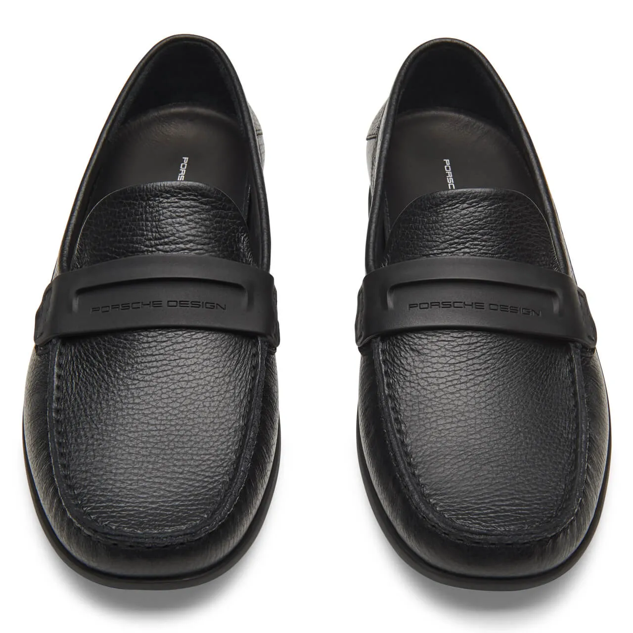 NEW Porsche Design Driver Black Calf Grain Moccasins US 7.5 MSRP $355