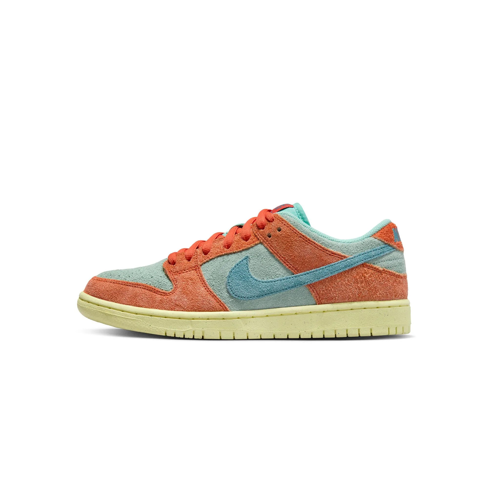 Nike SB Mens Dunk Low Pro Premium Shoes 'Orange/Noise Aqua'