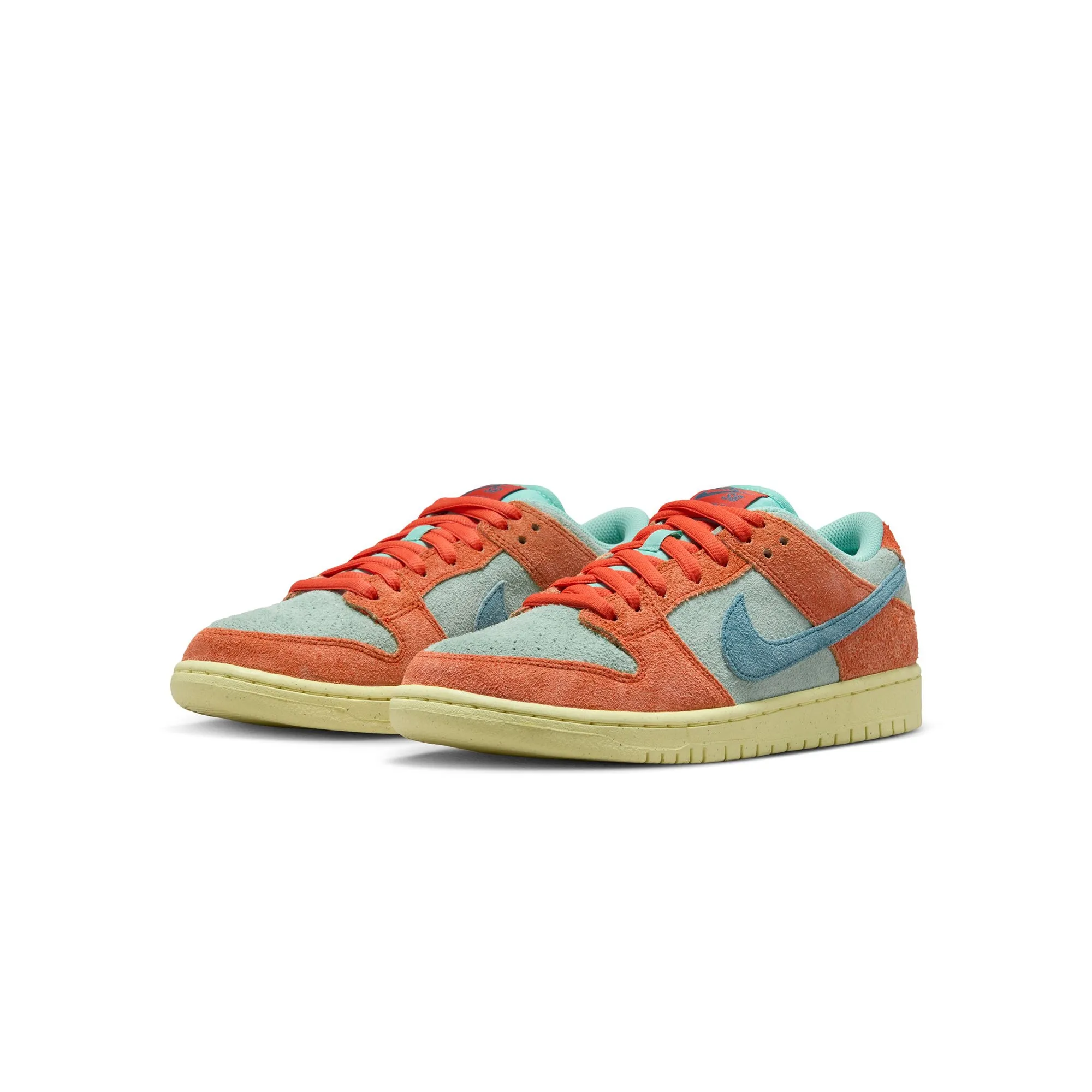 Nike SB Mens Dunk Low Pro Premium Shoes 'Orange/Noise Aqua'