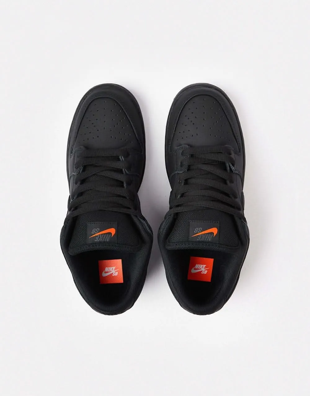 Nike SB 'Orange Label' Dunk Low Pro ISO Skate Shoes - Black/Black-Black