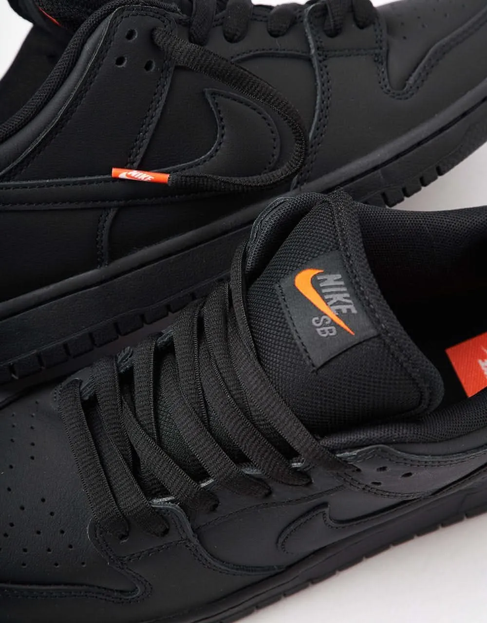 Nike SB 'Orange Label' Dunk Low Pro ISO Skate Shoes - Black/Black-Black