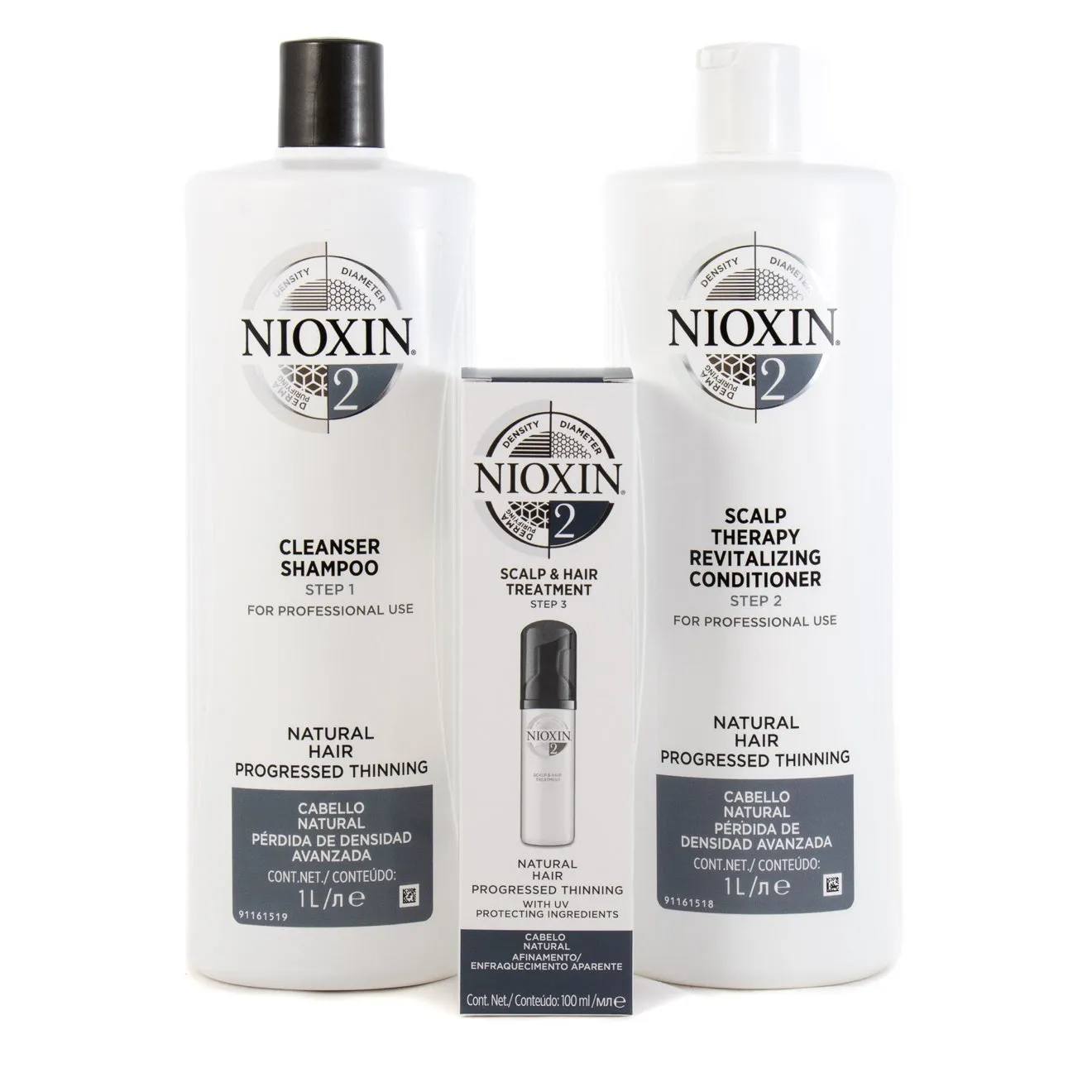 Nioxin System 2 Cleanser Shampoo & Conditioner 1000ml   100ml Treatment