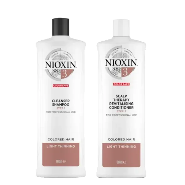 Nioxin System 3 Cleanser Shampoo And Scalp Revitaliser Conditioner 1000ml Duo